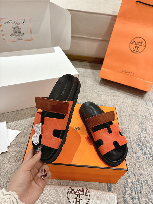 Sandalo HM 25 Chypre Camoscio Marrone Arancione