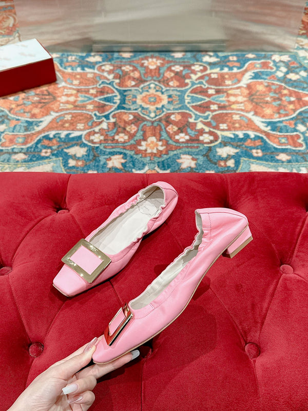 Viv Ballet Flats Pink Imported Lambskin 247129