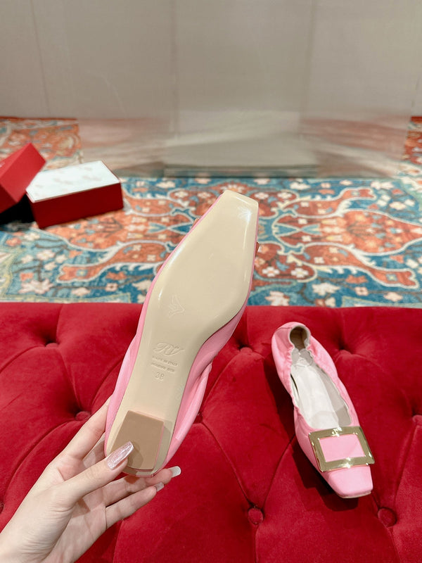 Viv Ballet Flats Pink Imported Lambskin 247129