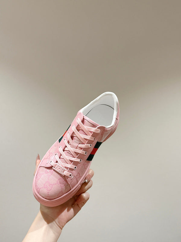 GG Ace Sneaker Pink Ebony Canvas