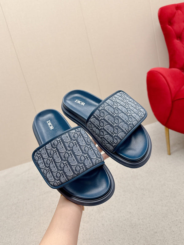 CD Aqua Sandals Blue Oblique printed fabric 476665