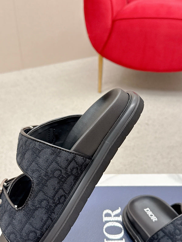 Sandali CD Aqua con cinturini Blu Nero Obliquo Jacquard Frabic 476660