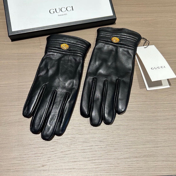 GUANTI TOUCHSCREEN IN PELLE DI AGNELLO NERA 435967