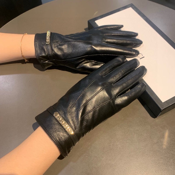 TOUCHSCREEN LAMBSKIN GLOVES BLACK 456312