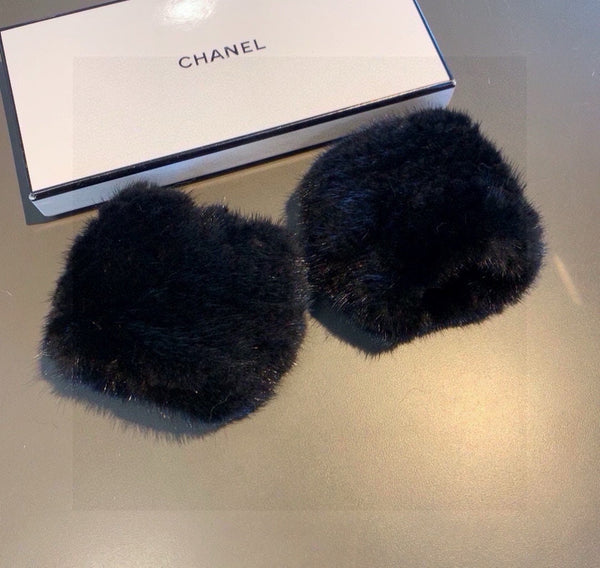 GUANTI SENZA DITA IN PELLICCIA DI LAPIN NERO 462278