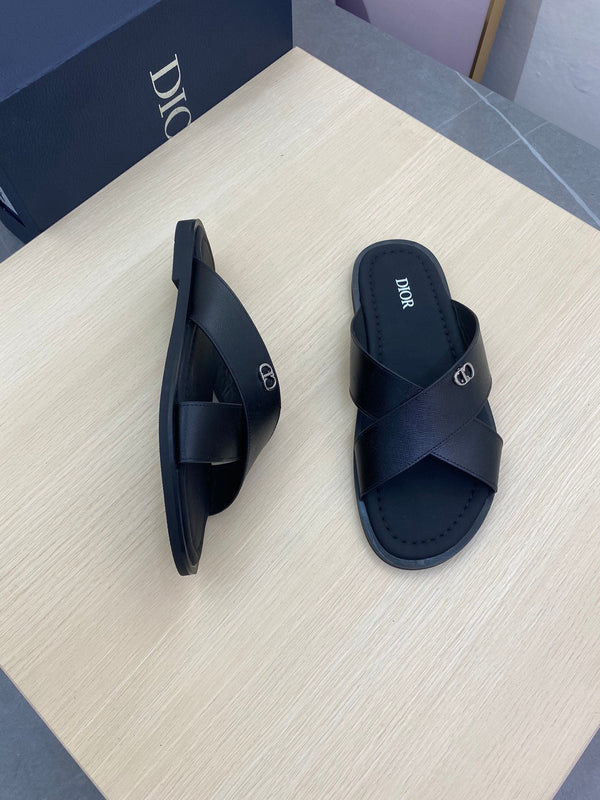 CD ALIAS ICON SANDAL BLACK CALFSKIN