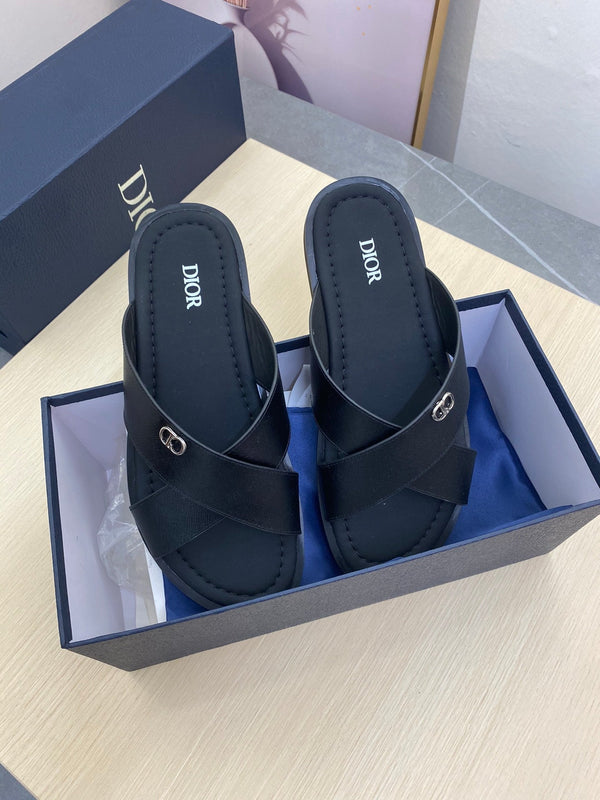 CD ALIAS ICON SANDAL BLACK CALFSKIN