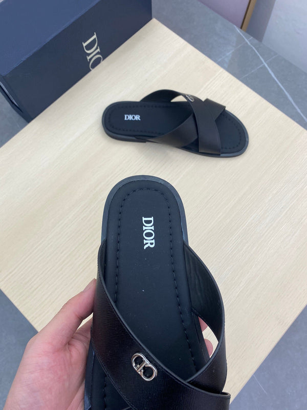 CD ALIAS ICON SANDAL BLACK CALFSKIN