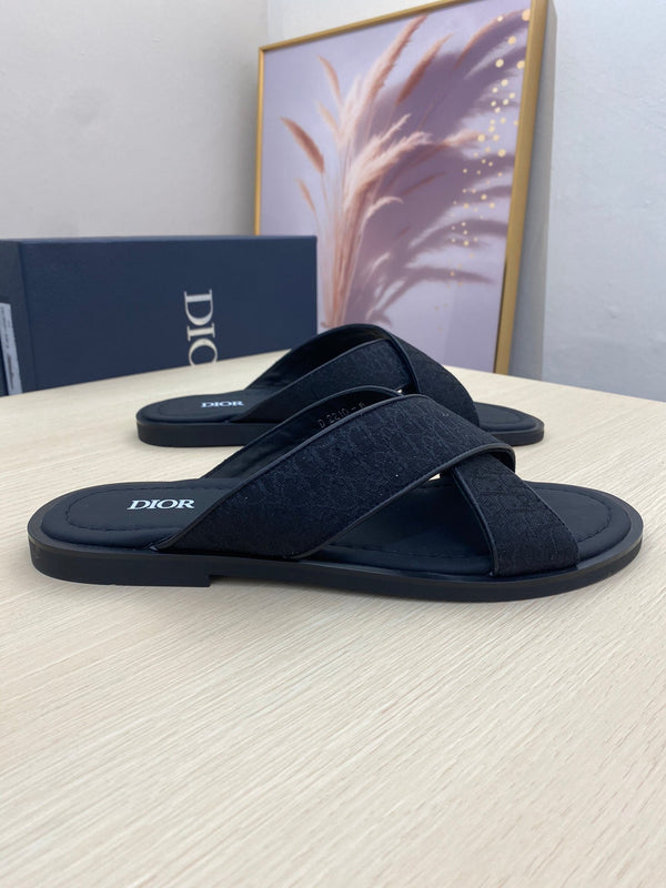 CD ALIAS SANDAL BLACK MONOGRAM JACQUARD