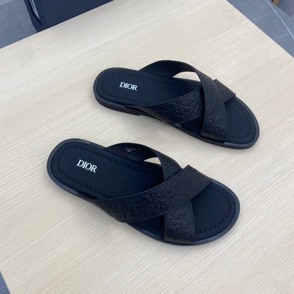 CD ALIAS SANDAL BLACK MONOGRAM CALFSKIN