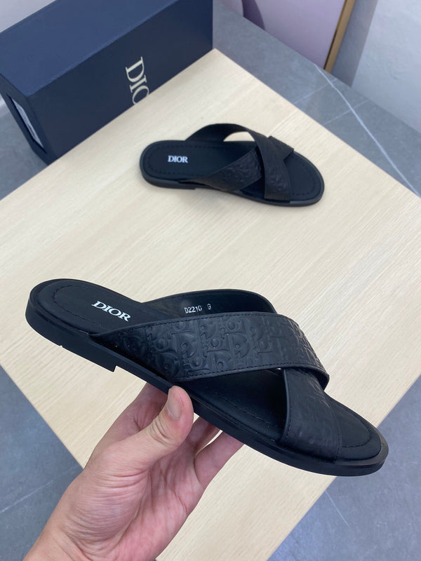CD ALIAS SANDAL BLACK MONOGRAM CALFSKIN