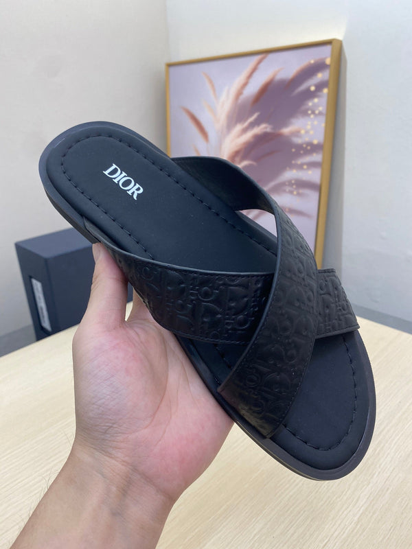 CD ALIAS SANDAL BLACK MONOGRAM CALFSKIN
