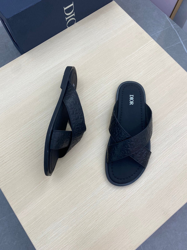 CD ALIAS SANDAL BLACK MONOGRAM CALFSKIN