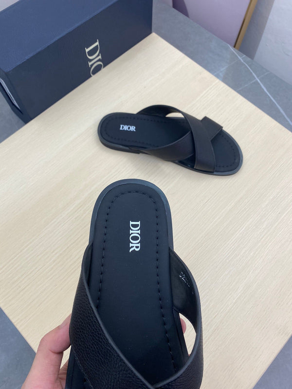 CD ALIAS SANDAL BLACK GRAINED CALFSKIN