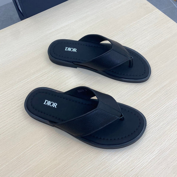 CD ALIDAS FLIP-FLOPS BLACK GRAINED CALFSKIN