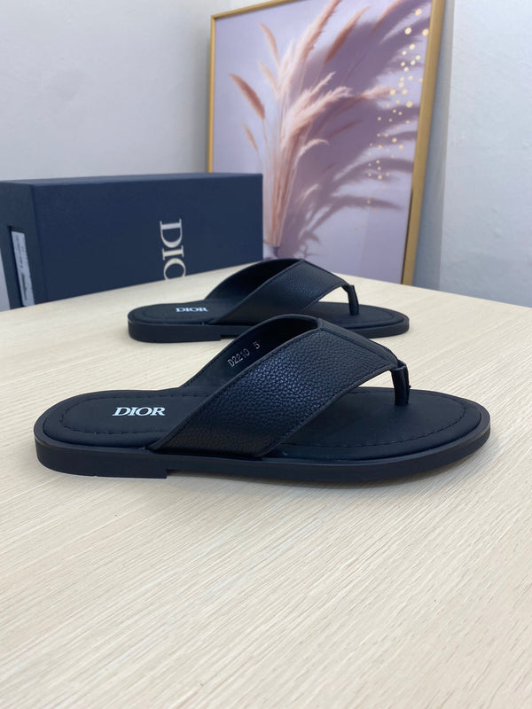 CD ALIDAS FLIP-FLOPS BLACK GRAINED CALFSKIN