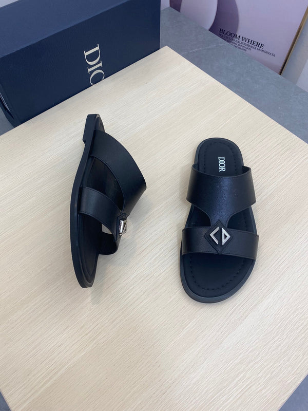 CD ALIDAS CROSS SANDAL BLACK CALFSKIN