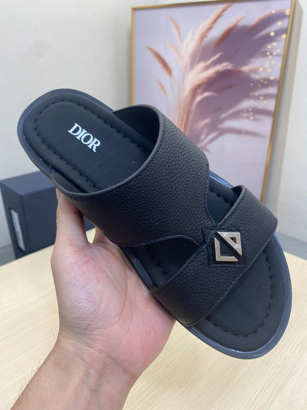 CD ALIDAS CROSS SANDAL BLACK GRAINED CALFSKIN