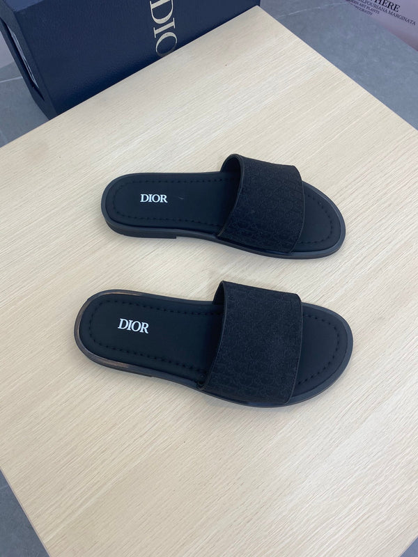 CD SLIDE ALIDAS SLIPPER BLACK JACQUARD