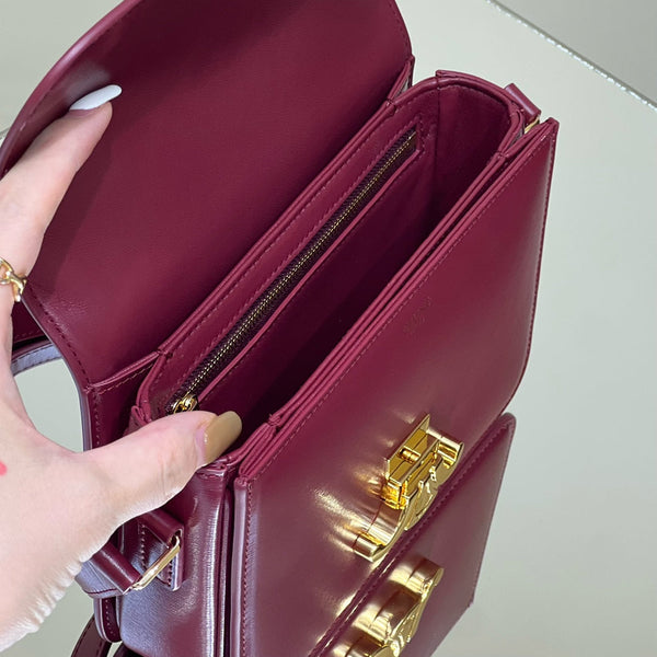 MINI CLAUDE 22 SHINY CALFSKIN FANSY PURPLE