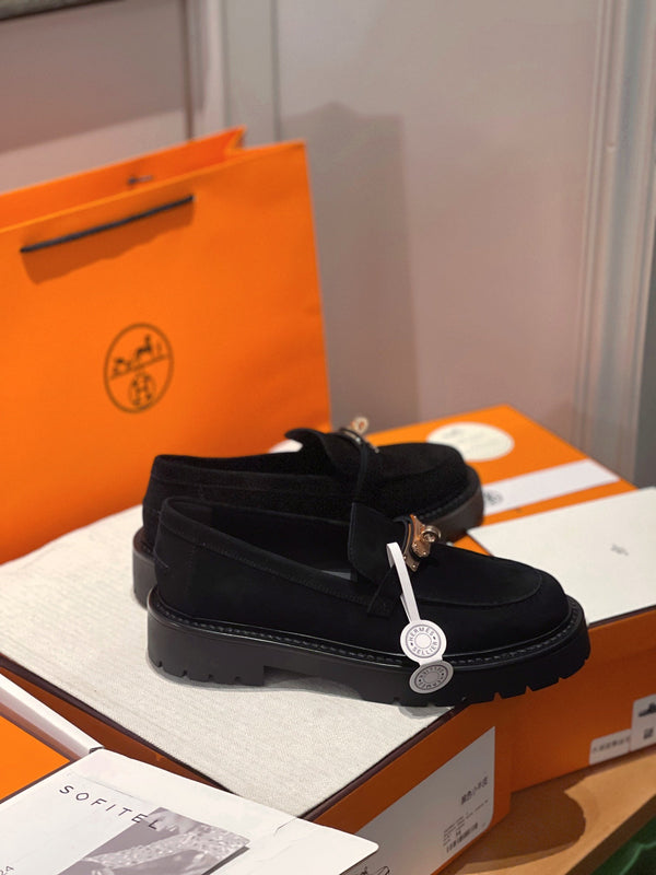 HM Icone Loafer In Black Suede 100094