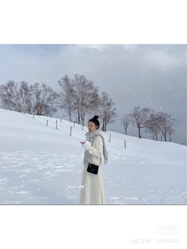 FF 140 CM PONCHO LIGHT GREY MIX WHITE WOOL AND SILK