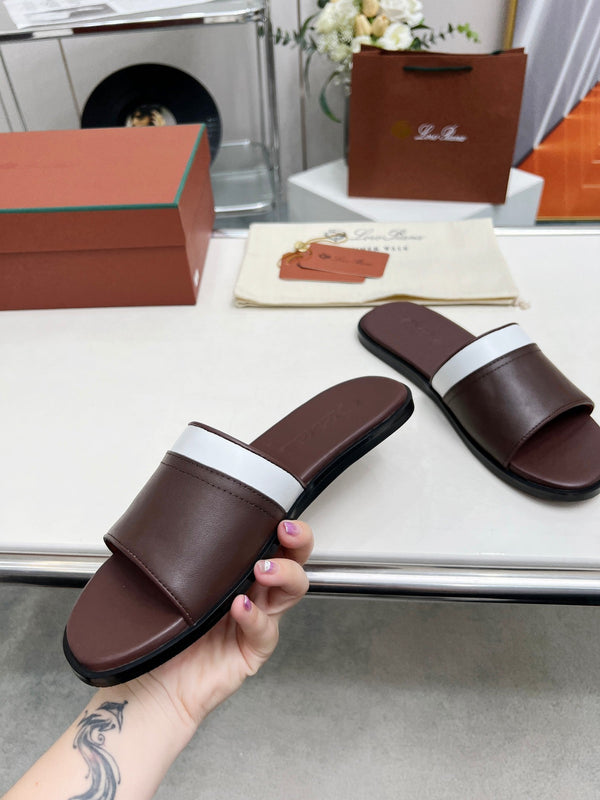 LP SLIPPER PATHON CHOCOLATE CALFSKIN