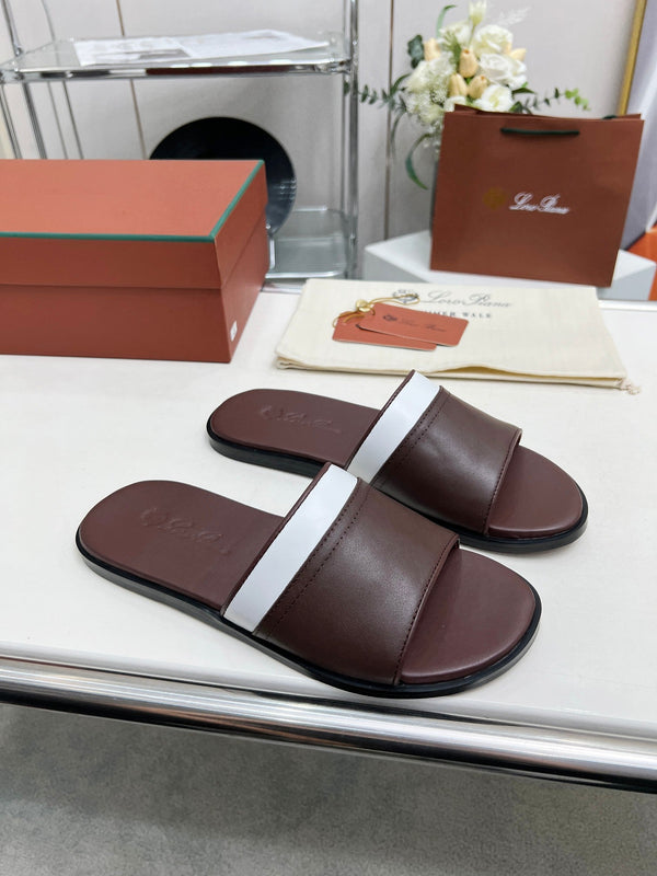 LP SLIPPER PATHON CHOCOLATE CALFSKIN
