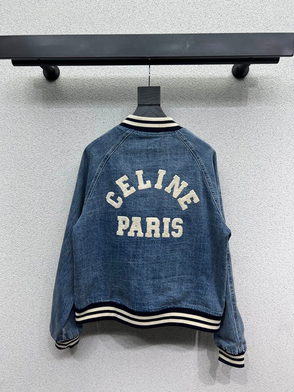 Celin Teddy Jacket Blue Denim