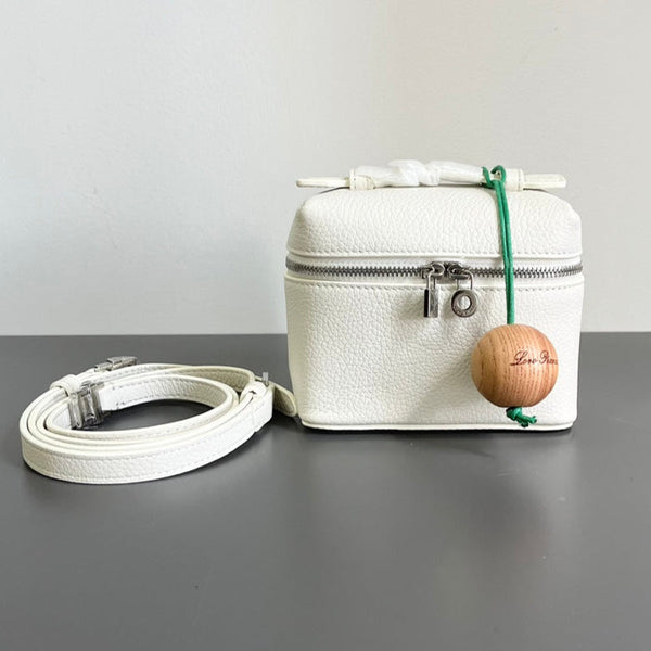 EXTRA POCKET L12 IN WHITE CALFSKIN WITH SILVER HARDWARE