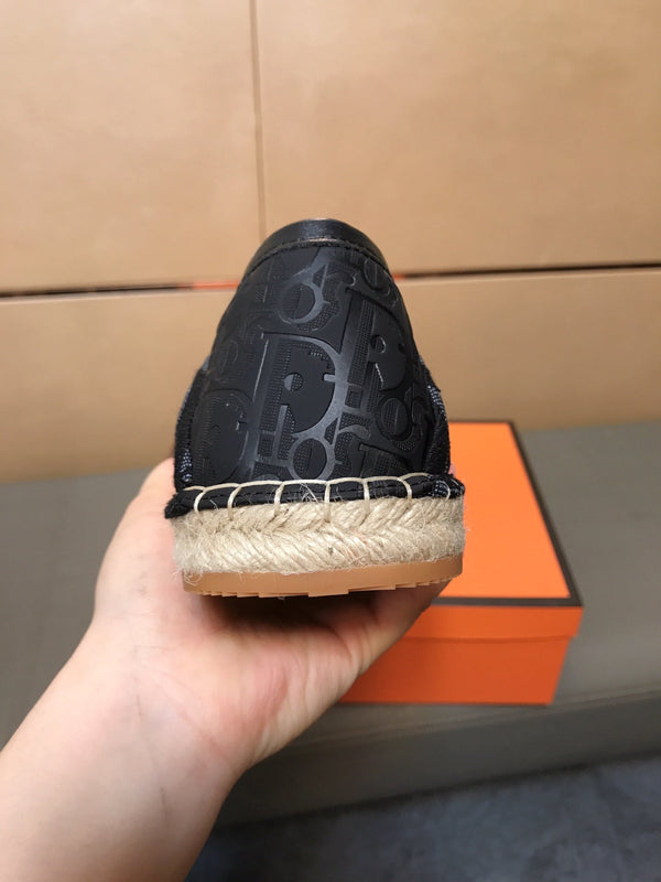 CD PARADISE ESPADRILLE LOAFER BLACK MONOGRAM JACQUARD