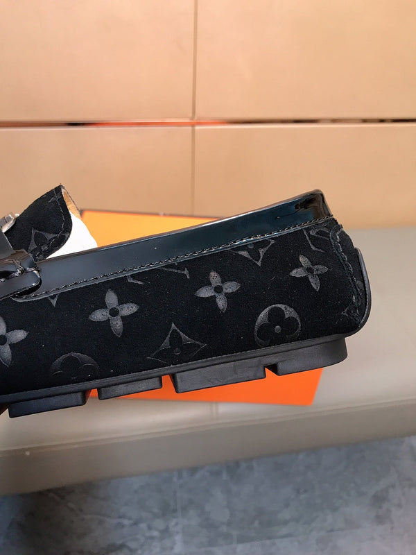 LV LOAFERS IN BLACK MONOGRAM SUEDE