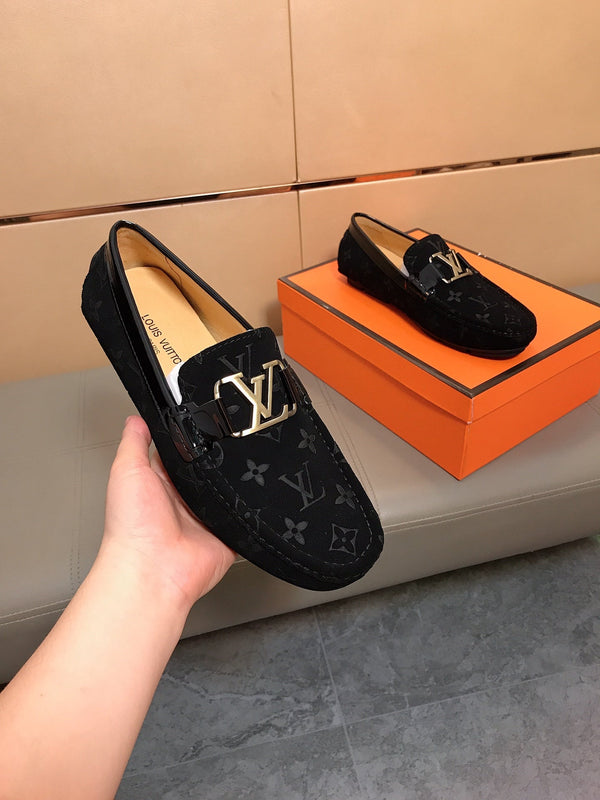 LV LOAFERS IN BLACK MONOGRAM SUEDE