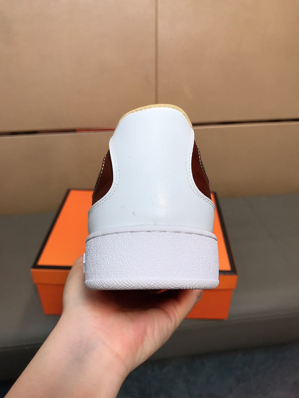 LV TRAINER WHITE CALFSKIN AND BEIGE BROWN DAMIER CANVAS