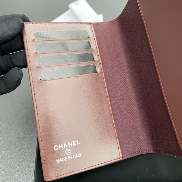 CC Passport Holder Black Caviar Sliver Steel 234691