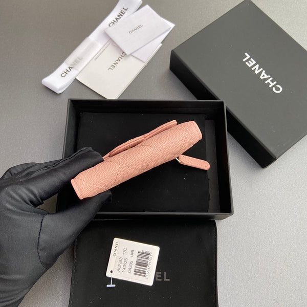 CC 82288 Classic Flap Wallet Light Pink Caviar GHW 229888