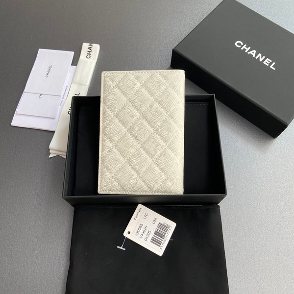 CC Passport Holder White Caviar 234705