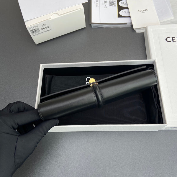 TRIOMPHE Large Wallet 16 Black Satinated Cowhide