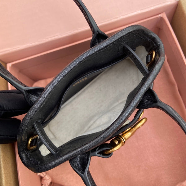 Miu 12.5 Aventure Nappa Leather Bag Black 240397