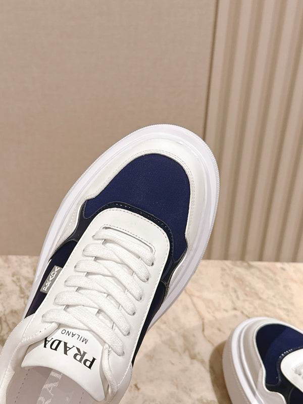 PRA 25s Low-Top Sneakers White/Blue Leather & Fabric 449697