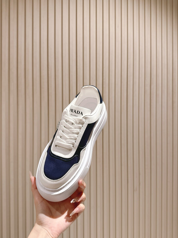 PRA 25s Low-Top Sneakers White/Blue Leather & Fabric 449697