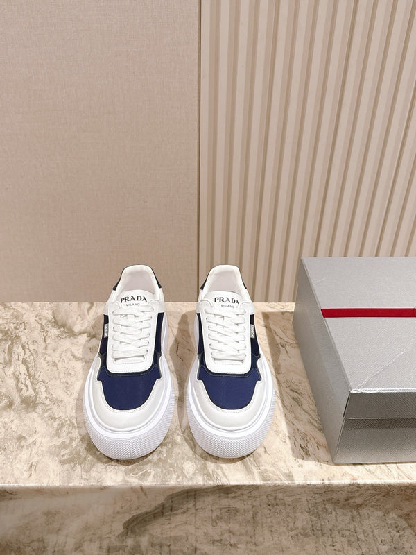 PRA 25s Low-Top Sneakers White/Blue Leather & Fabric 449697