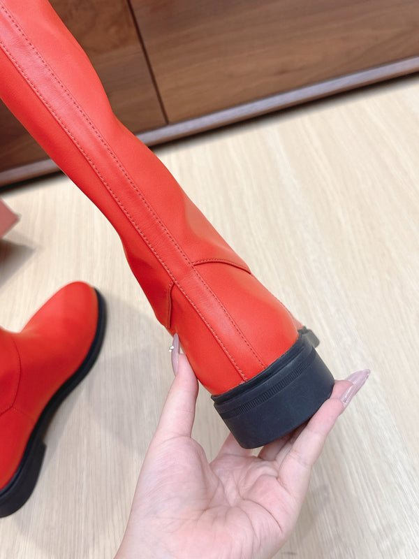 LP Long Boots 20mm Red Cowhide Sheepskin 447746