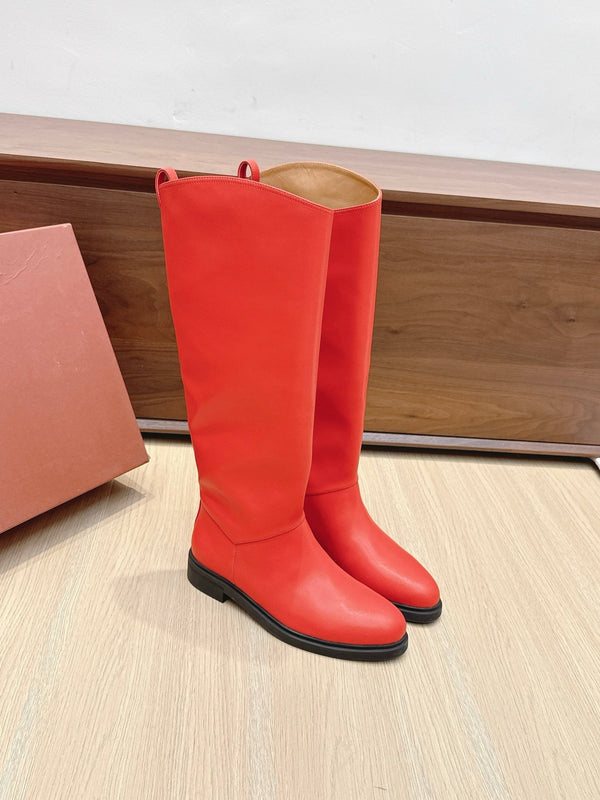 LP Long Boots 20mm Red Cowhide Sheepskin 447746