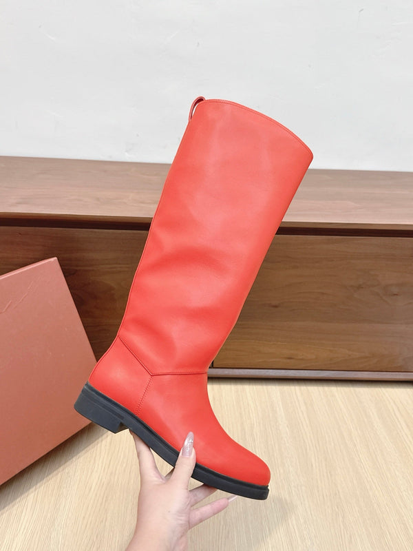 LP Long Boots 20mm Red Cowhide Sheepskin 447746