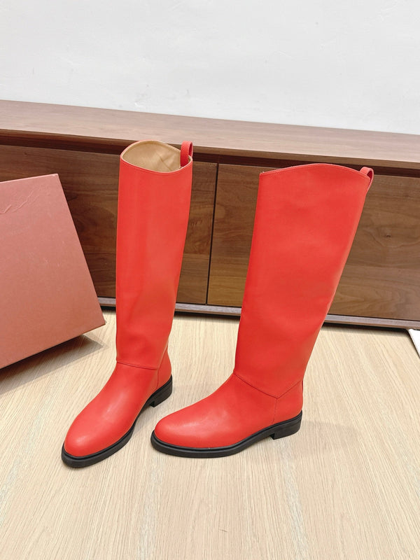 LP Long Boots 20mm Red Cowhide Sheepskin 447746