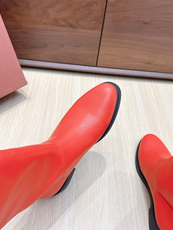 LP Long Boots 20mm Red Cowhide Sheepskin 447746