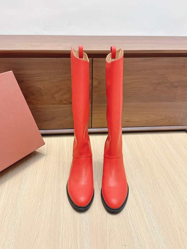 LP Long Boots 20mm Red Cowhide Sheepskin 447746