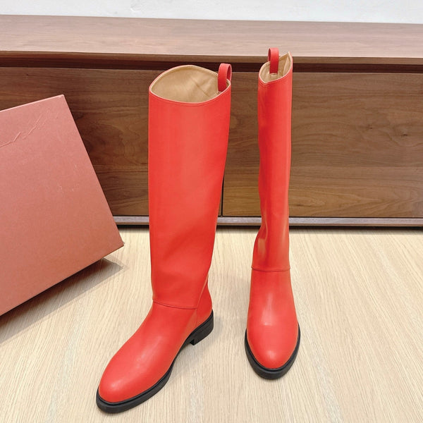 LP Long Boots 20mm Red Cowhide Sheepskin 447746