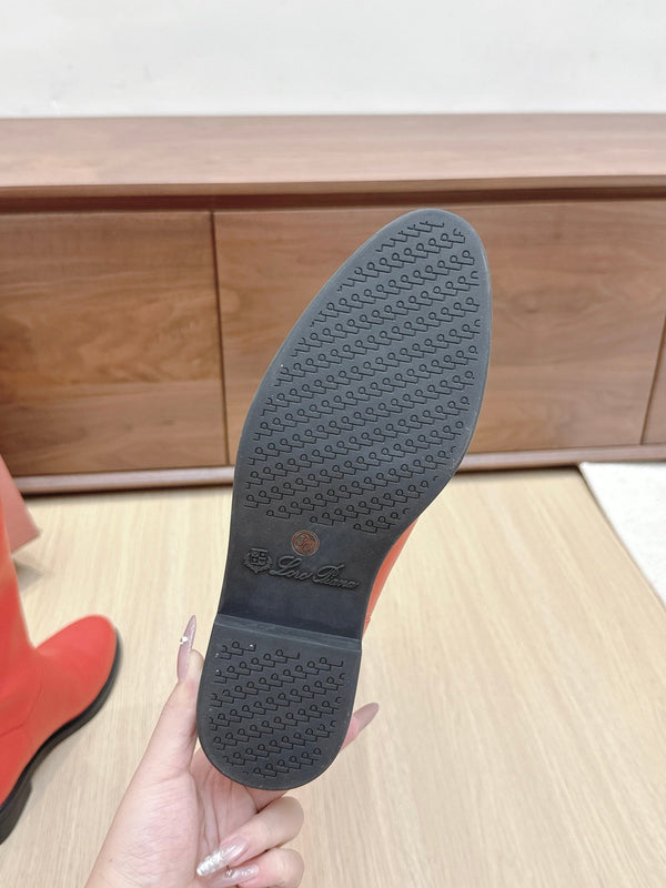 LP Long Boots 20mm Red Cowhide Sheepskin 447746